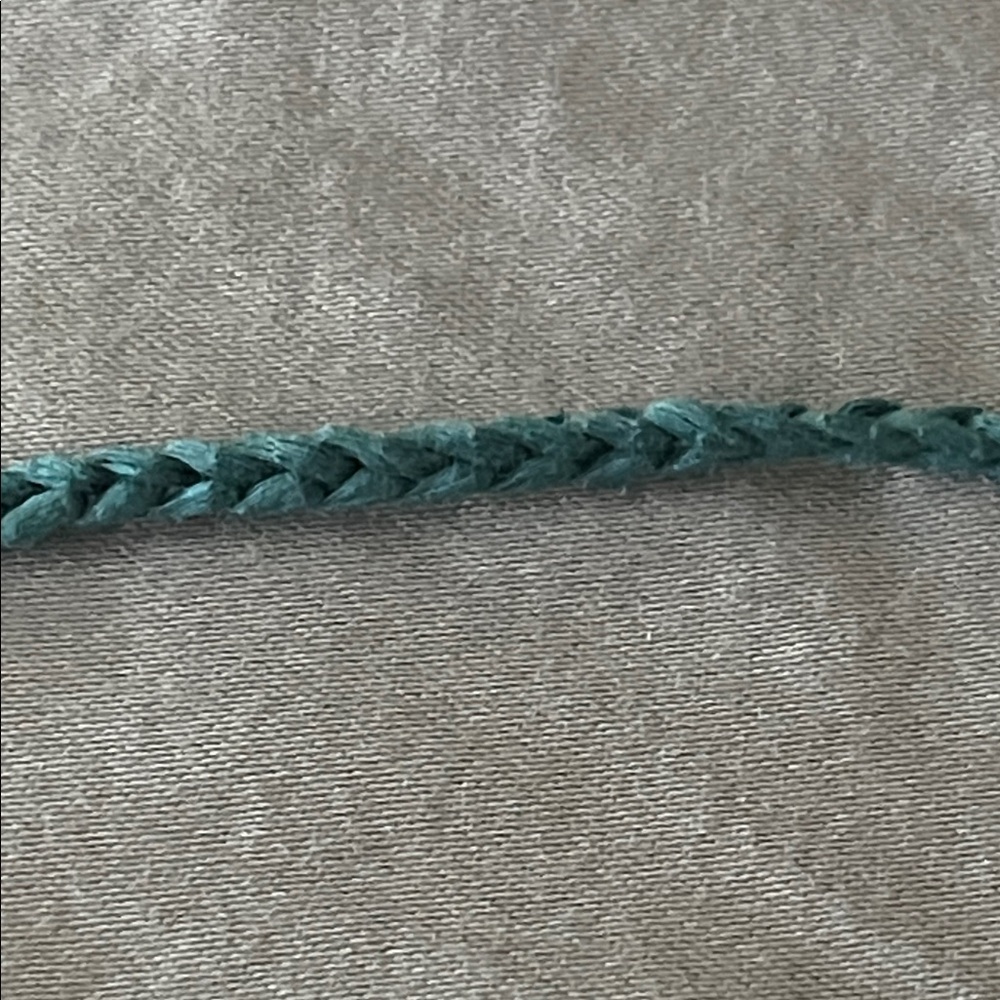 Handmade & Painted Greek Ceramic Blue Fish Pendant on a Braided Cord - Picture 6 of 6